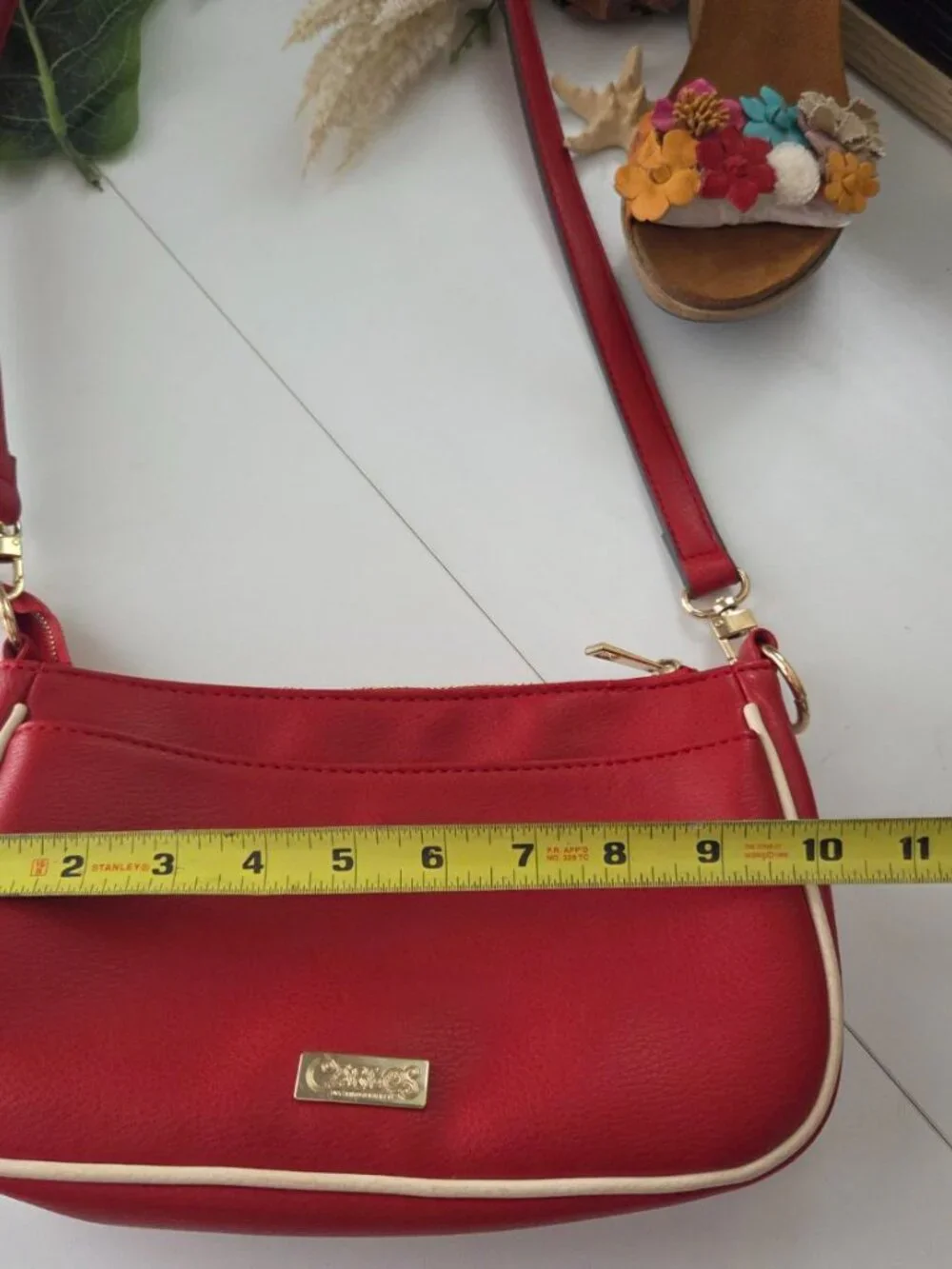Carlos! By Carlos Santa I Red Crossbody Bag with detachable strap